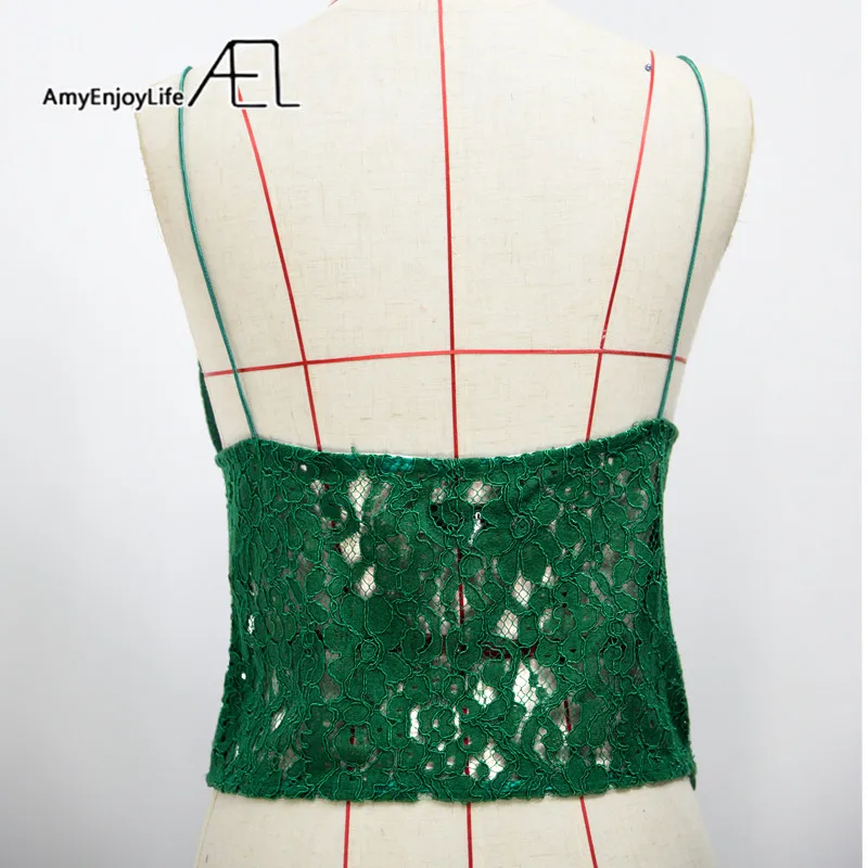Кроп топ AEL женский кружевной с наплечным ремнем 2018|vest top|lace camisoleshort vest |