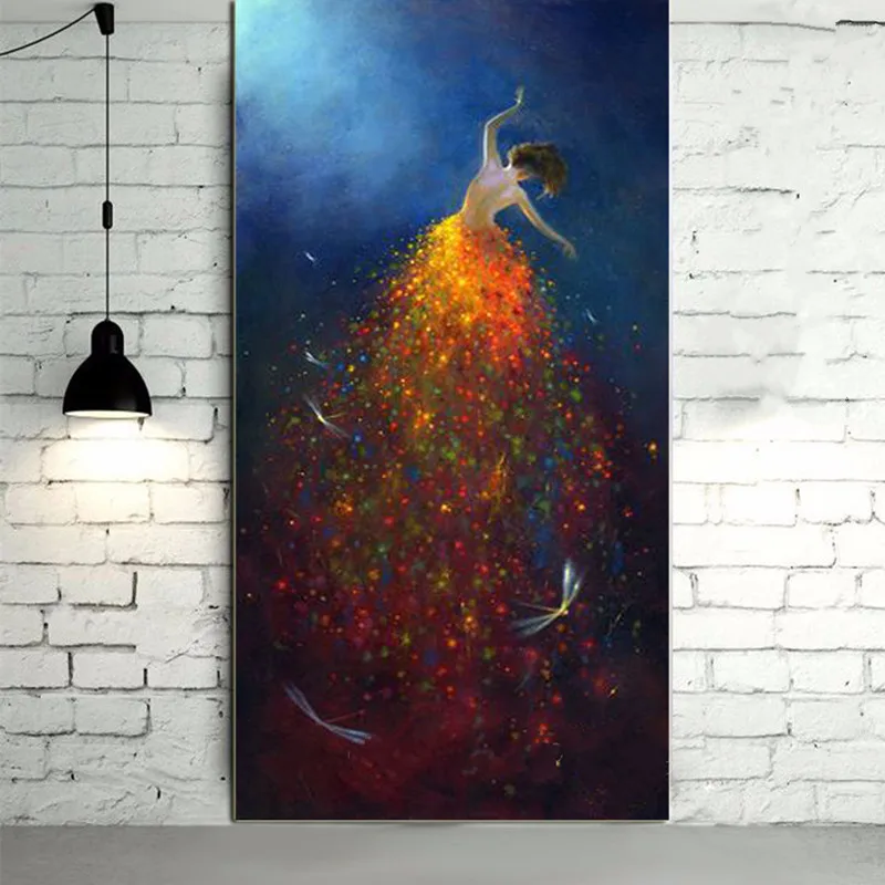 

Handpainted abstract figure oil painting Modern girl Painting Wall art picture Home Decoration for living room wall decor