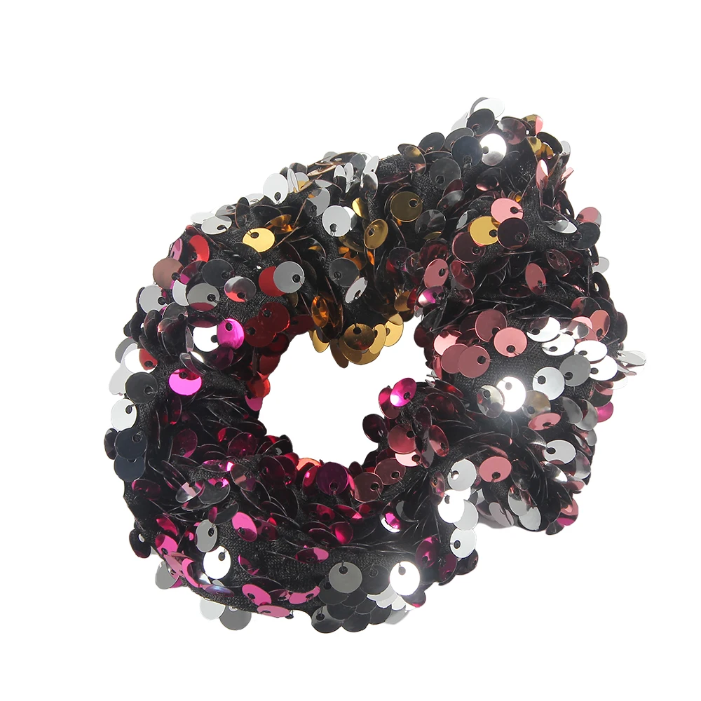 

Reversible Sequin Girls Elastic Hair Bands Women Scrunchie Glitter Hair Ties Hair Accessories for Women Ponytail Holder Headwear
