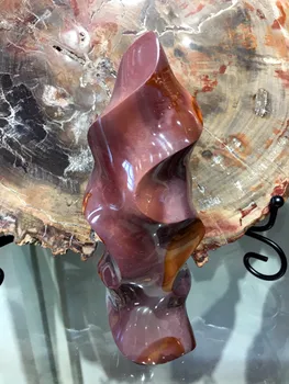 

Natural quartz crystal jade ornaments of marine fossil flame
