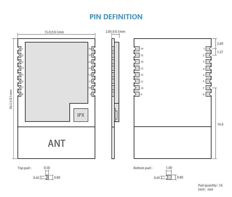 SX1280 500 МВт LoRa BLE модуль 2,4 ГГц беспроводной приемопередатчик E28-2G4M27S SPI длинный диапазон 2,4 ГГц BLE rf передатчик 2,4 ГГц приемник