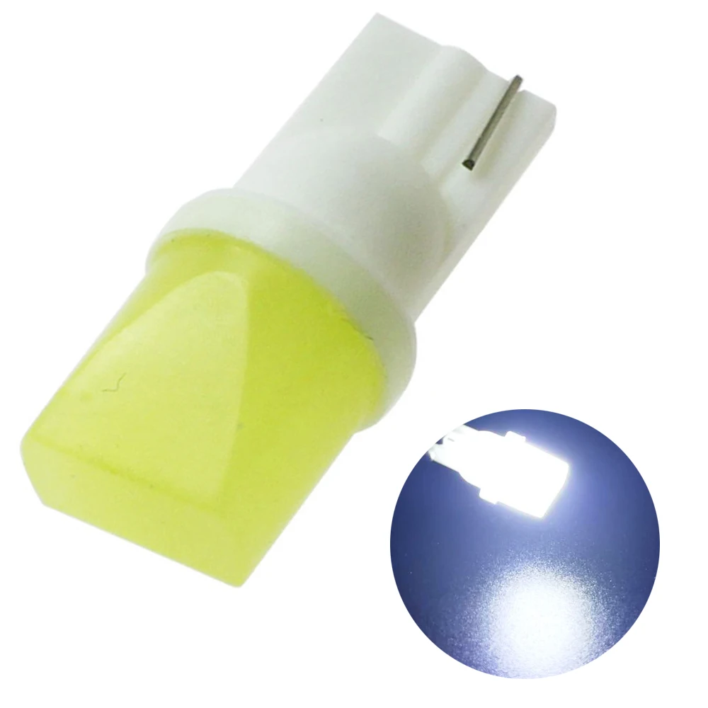 

T10 high power led 10x T10 COB 3d LED 194 5W5 White Lights T10 wedge led light bulbs direction Door Festoon Dome Map Lamp DC 12V