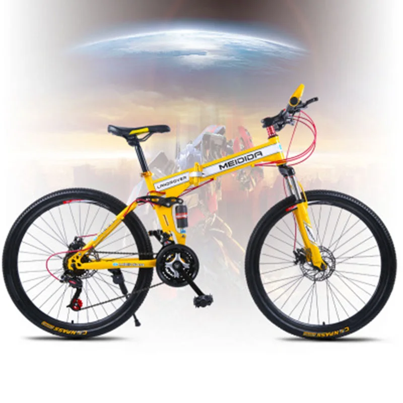 Top High carbon steel material 26 inch double disc brake bicycle folding bicycle men and women adult cross country mountain bike 1 Top High carbon steel material 26 inch double disc brake bicycle folding bicycle men and women adult cross country mountain bike 1