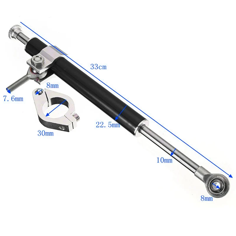 

Universal Damper 330mm Aluminum Alloy Motorcycle Steering Fork Stabilizer