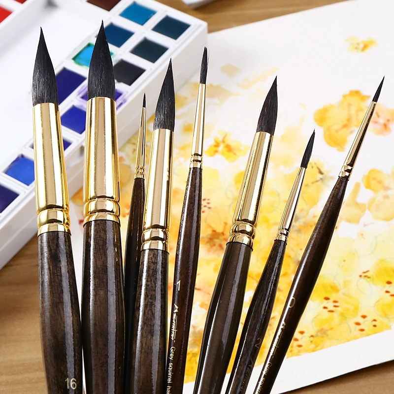 

1Piece Water Color Paint Brush Professional Pointed Watercolor Painting Brushes For Drawing Artist Stationery Art Supplies R1098