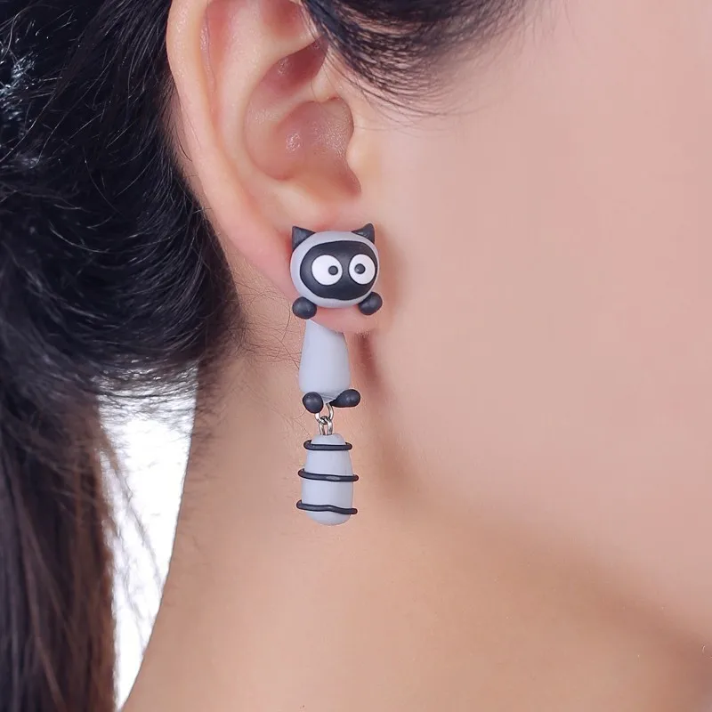 raccoon earrings