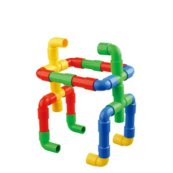

Colorful Water Pipe Building Blocks for Children Kids DIY Assembling Tunnel Block Model Toys FJ88