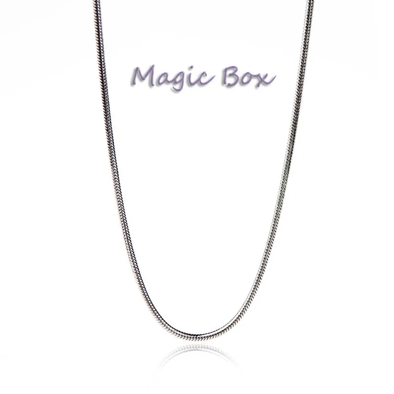 

Adjustable 1.5mm 316L stainless steel snake chain necklace floating locket necklace chain