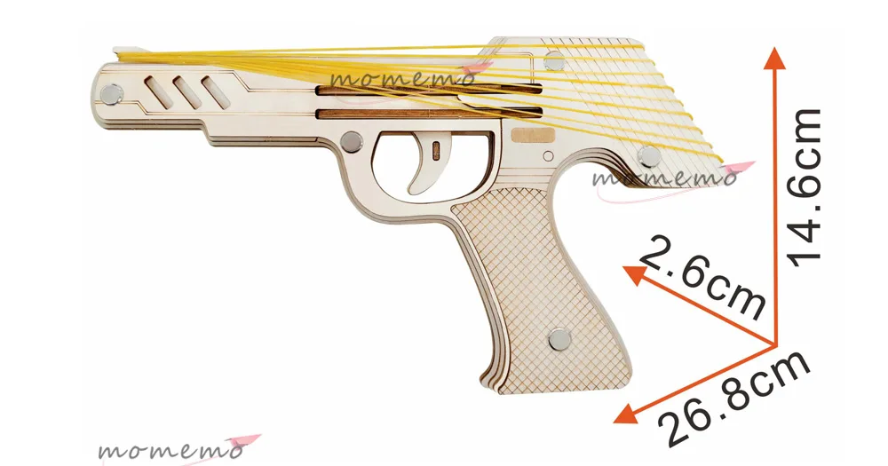 MOMEMO взрослые 3D деревянные головоломки пистолет с резиновой лентой Diy 3D головоломки собранные деревянные игрушки деревянные пазлы для