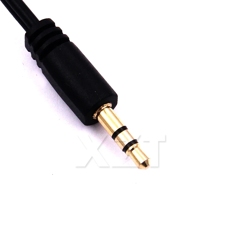 plated Audio Stereo Plug 3.5mm 1 Male to 2 Female Adapter Cable Spliter microphone and headphone