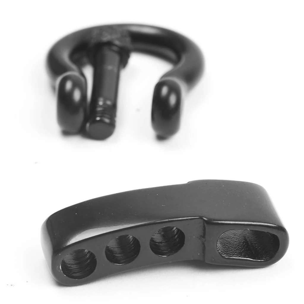5mm Black Adjustable Stainless Steel Shackle for Paracord Bracelets for Outdoor Sports Camping Hiking 