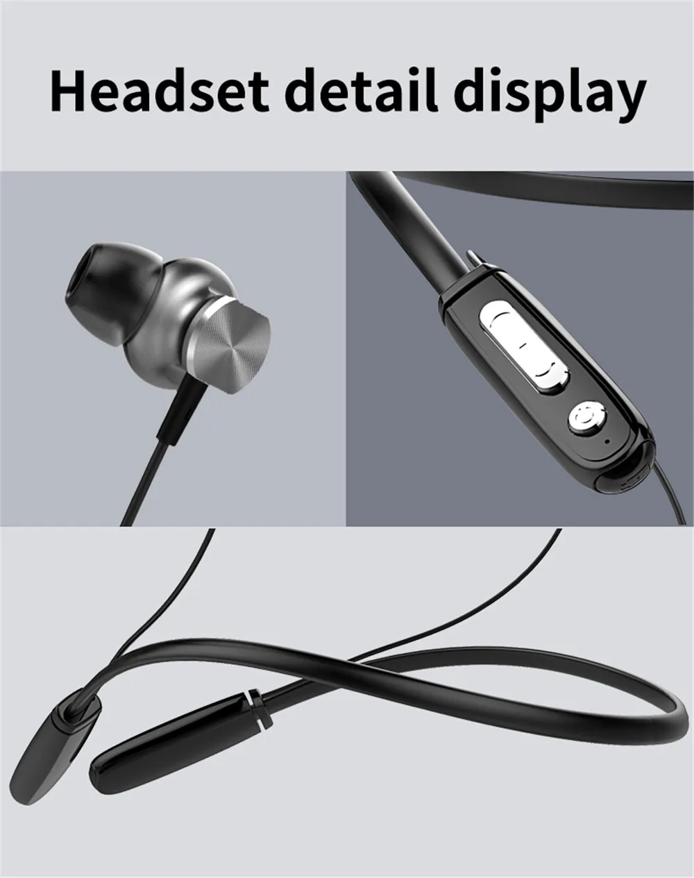 Askmeer Wireless Bluetooth Earphone with Microphone Handsfree Neckband Sport Stereo Earbuds Headset In Ear Earpiece for Xiao Huawei Android Phone (18)