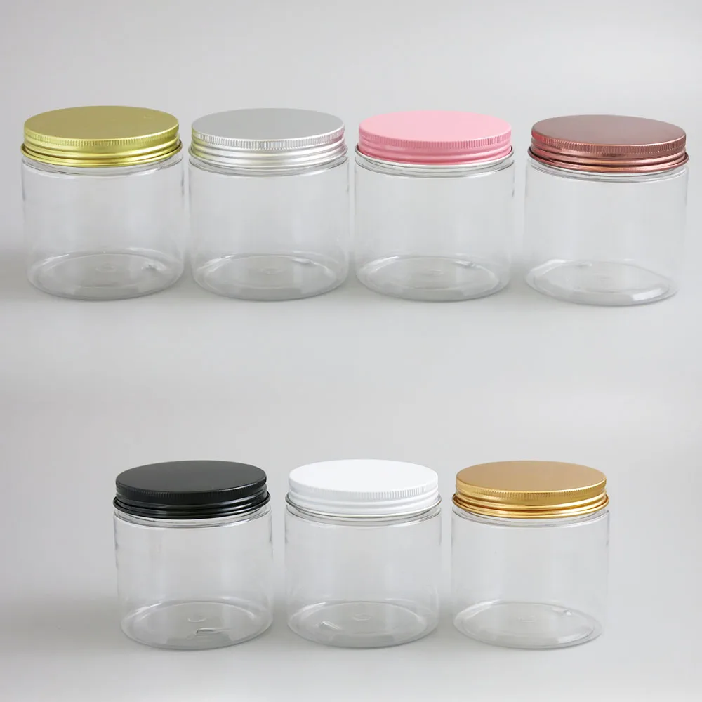 Plásticas com Tampas do Metal o Creme Cosmético Vazio dos Recipientes do Creme de 24x200g 200ml para Cosméticos Claro Range Empacotam Garrafas 200cc Que 5 do creme de 24x200g range 200cc 200ml
