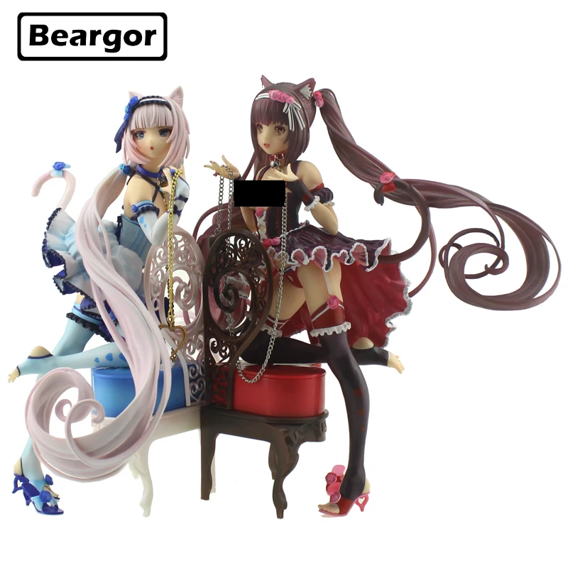 

9" Nekopara Anime Chocolat & Vanilla 1/7 Scale Boxed 23.5cm Sexy Girl PVC Action Figure Collection Model Doll Toys Gift