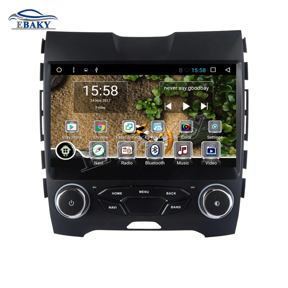 Perfect NaviTopia 9inch Octa Core Android 7.1 8.1 Car DVD GPS Navigation for Ford EDGE 2015 Auto Multimedia Radio Stereo 10