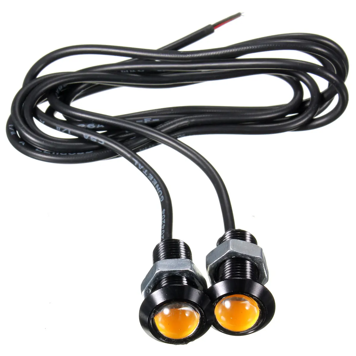 

2x 3W 18mm LED White Eagle Eye Car Light High Power Car Daytime Running Light Parking Light Auto Red/Yellow Bulb Car Led Light