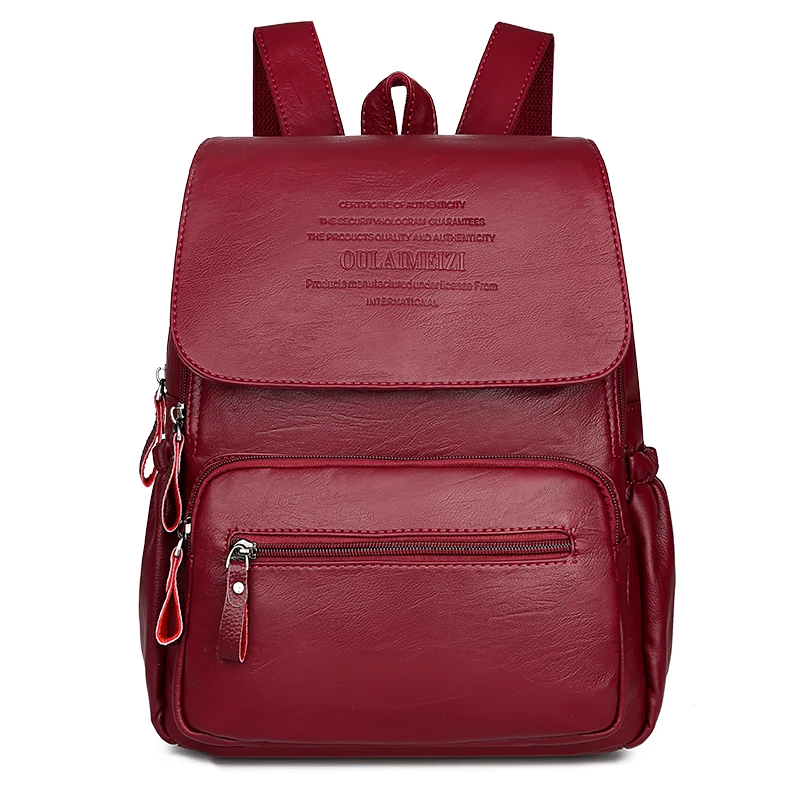 

Fashion Women's Backpack Large Capacity School Bag for Girls Leather Shoulder Bag for Women 2019 Casual Travel Backpack Female