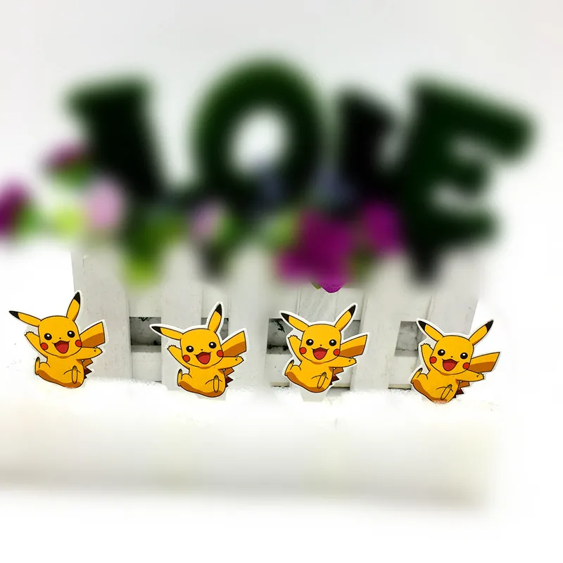 

10PCS/LOT POKEMON PAPER CAKE TOPPERS PICKER BIRTHDAY PARTY CAKE DECORATION POKEMON GO CAKE FLAG PICKER POKEMON GO TOPPERS