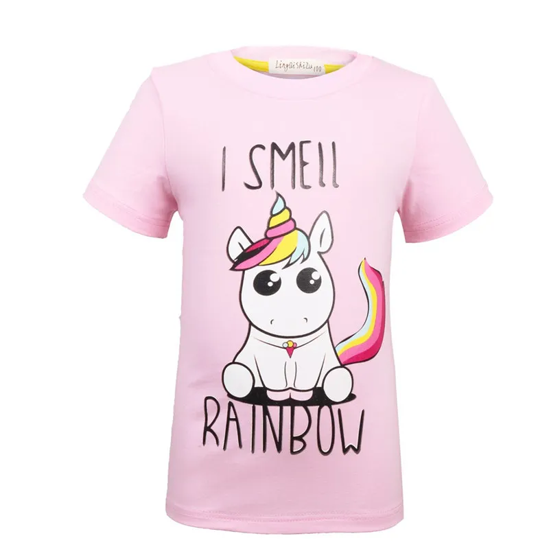 

Baby Girls T-shirts Cotton Unicorn Tshirt Animal Print Girls Tops Modis Fortnight 2019