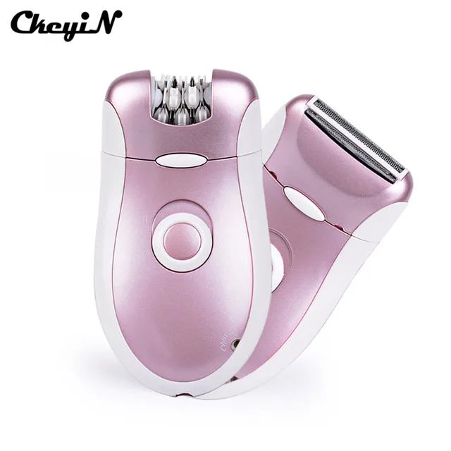 CkeyiN 2 In1 Depilatory Electric Female Epilator Razor Lady Shaver