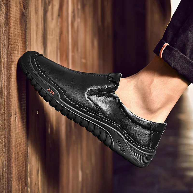 

Men genuine Leather Shoes spring Autumn Loafers Male Slip On Moccasins Mens Shoes Casual For Driving shoes Zapato Masculino l5