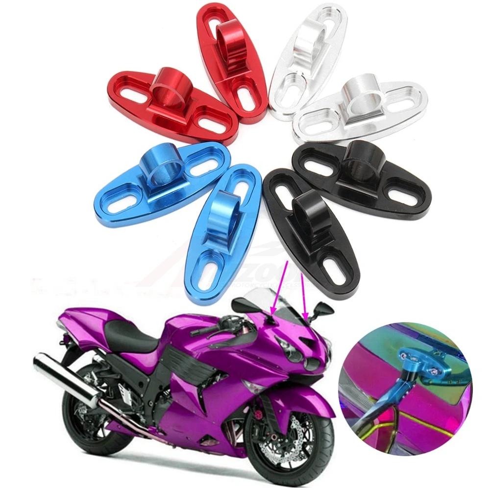 

CNC Aluminum mirrors holder adapters mirrors motorcycle fairing universal mirror mounts assembly ware modifid