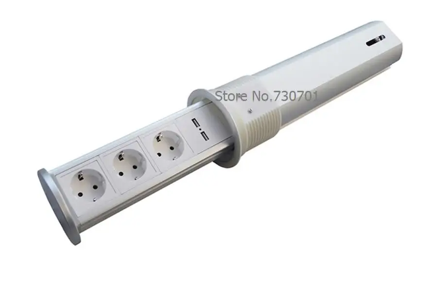 Automatic pneumatic air spring table pop up socket with 3 power and 2 charge USB table socket TUF USB CHARGING socket