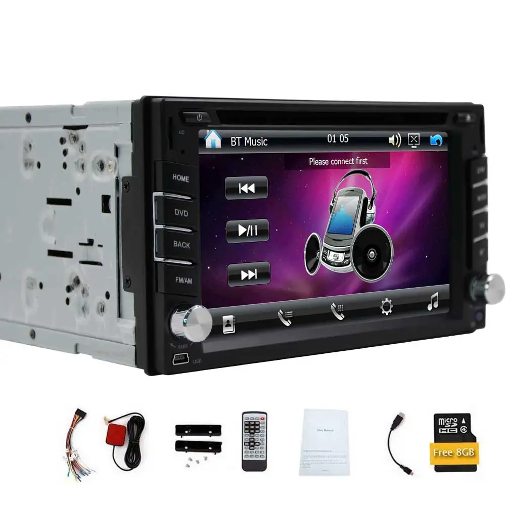 Perfect 6.2" Touch Screen Car Radio 2 Din 2din In Dash Auto audio CD DVD Player Stereo bluetooth USB SD GPS Rear View Camera autoradio 4