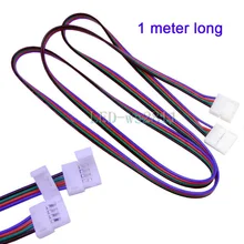 Free Shipping 1m LED RGB cable wire extension cord for LED 5050 RGB Strip connector