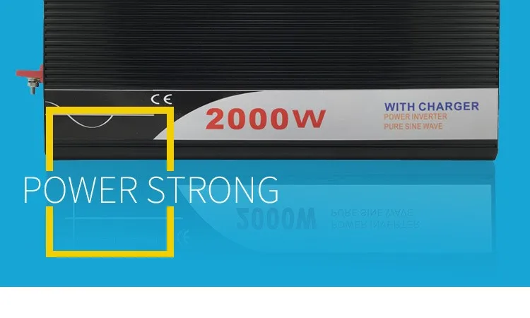 ИБП Инвертор 2000 Вт Чистая синусоида Инвертор с зарядным устройством 12V 24V 48v Инвертор постоянного тока в переменный 220V 230V 240v Инвертор солнечной энергии