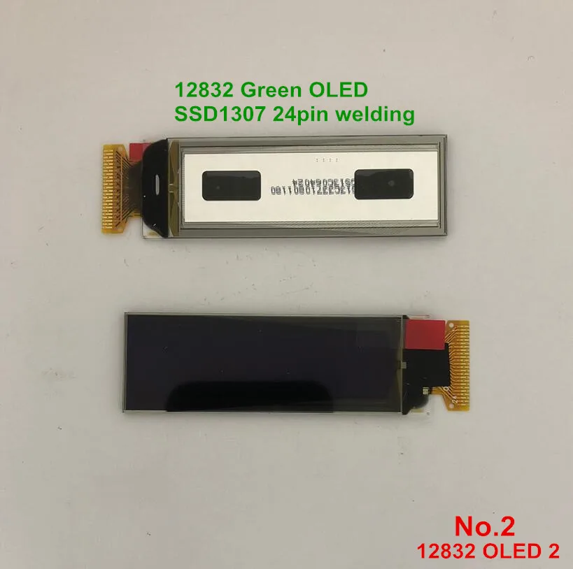 12832 2,08 дюймовый дисплей SSD1307 PM OLED 256x64 SH1122 7pin 4-провод SPI 3-провод SPI I2C белого и синего цветов на выбор, с адаптером PCB - Цвет: 12832 OLED 2 Green