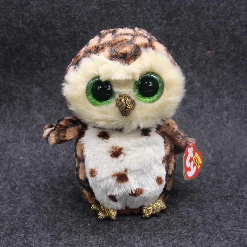 

Ty Big Eyes 6" Plush Leopard Pattern Owl Animal Toys for Babys