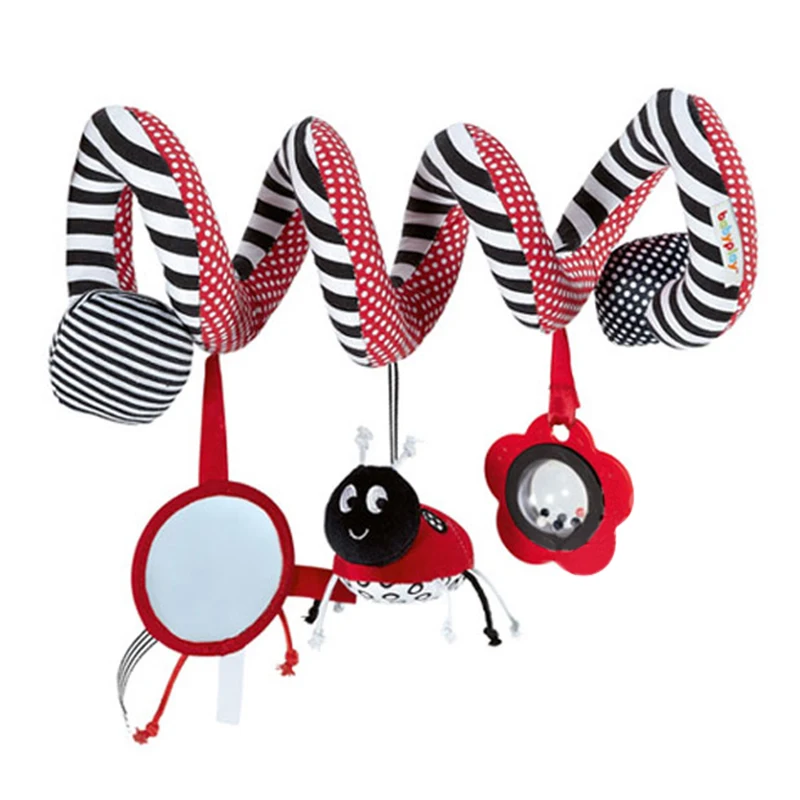 

Baby Crib Bed Stroller Pram Rattle Hanging Toy Animal Doll Mirror Ladybird New