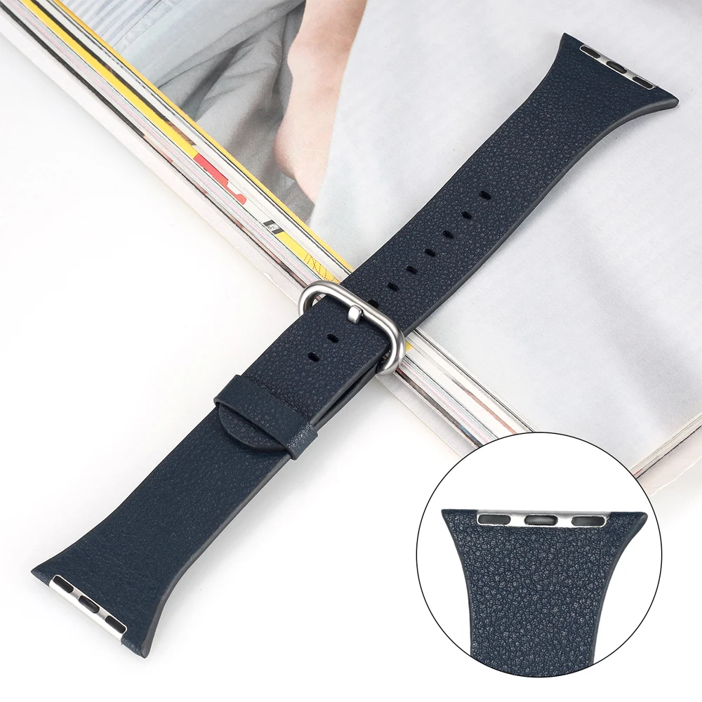 Ремешок из натуральной кожи для apple watch band 44 мм 42 40 38 аксессуары браслетов iwatch series