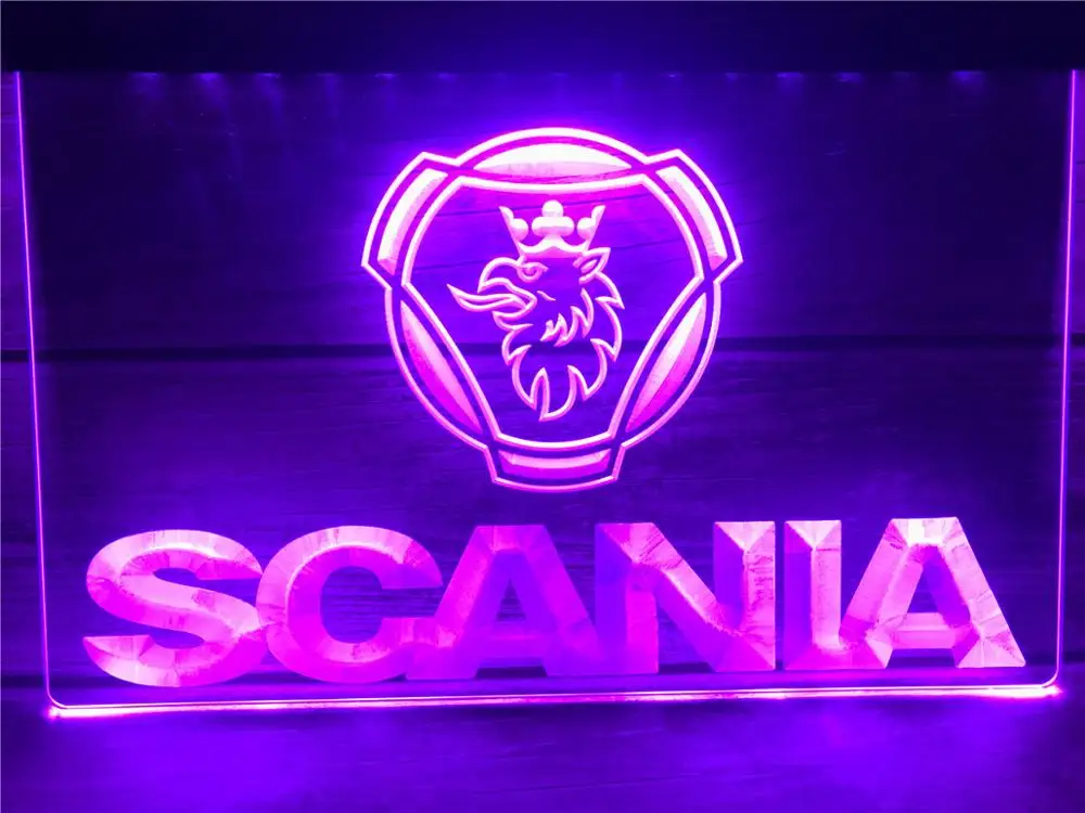 R096 автомобиль scania Truck светодиодный неоновый светильник знаки