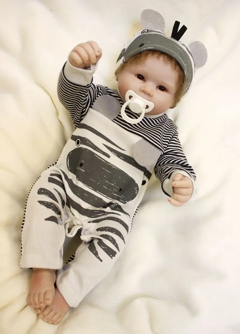 Bebes reborn com corpo de silicone menino 22 &quot55 см настоящие силиконовые куклы для маленьких