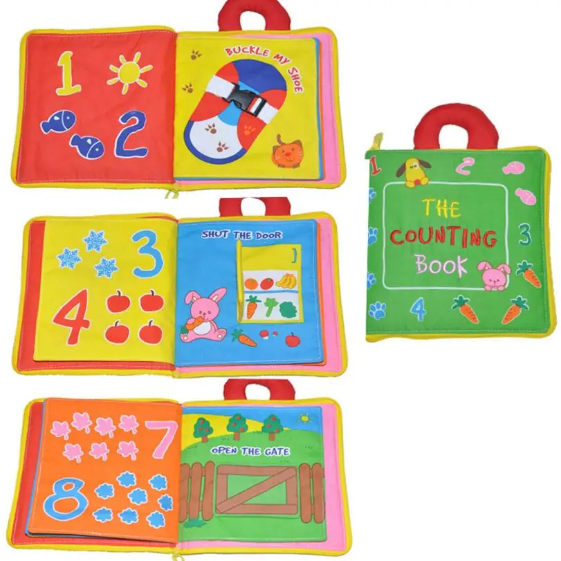 The Counting Book Soft Cloth Baby Learning Education Book Fabric Book Infant Early Education Cloth Books