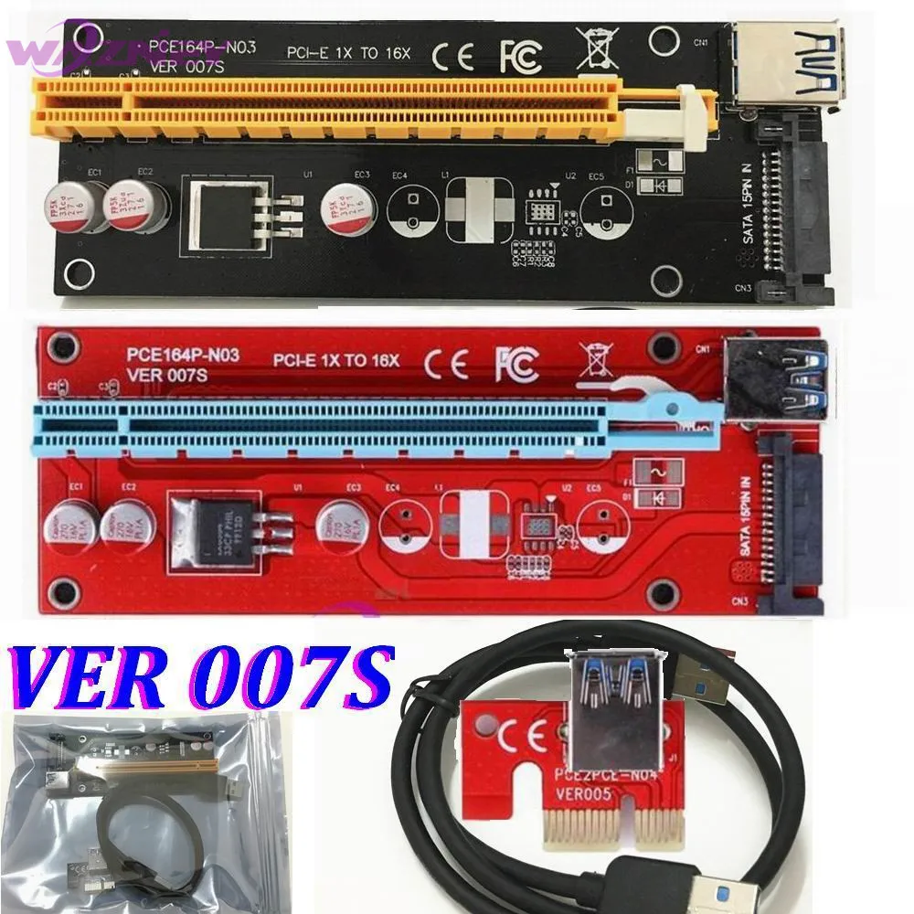 Prix pour Professionnel VER 007 S Rouge PCI-E 1X à 16X Riser Card Extender PCI Express Adaptateur USB 3.0 Câble/15Pin SATA Alimentation 30 Set Prix pour Professionnel VER 007 S Rouge PCI-E 1X à 16X Riser Card Extender PCI Express Adaptateur USB 3.0 Câble/15Pin SATA Alimentation 30 Set