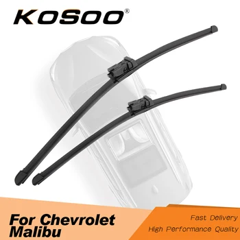 

KOSOO For Chevrolet Malibu 2009 2010 2011 2012 2013 2014 2015 2016 Car Windscreen Wiper Blades Rubber Fit Push Button/Hook Arms