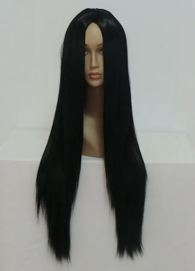 ZCD NEW STYLE Free &gt&gt&gtFashion 80CM Long Black Straight Women's Lolita Party Synthetic Hair Cosplay Wig |