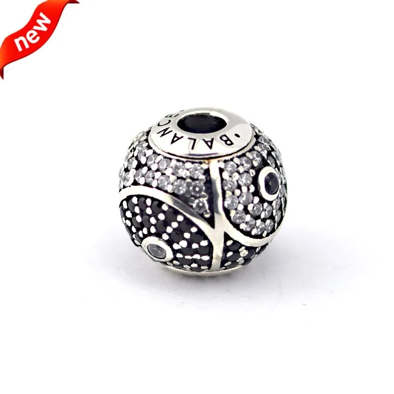 

FANDOLA 925 Sterling-Silver-Jewelry Balance Essence Beads for Women DIY Fits Smaller and Thinner Essence Bracelet Charms FE013
