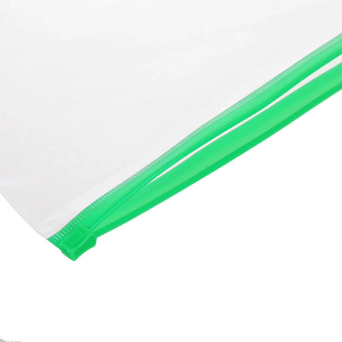 Офисный зеленый прозрачный Размер A4 бумаги слайдер на молнии папки ПВХ Файлы сумки 20 шт