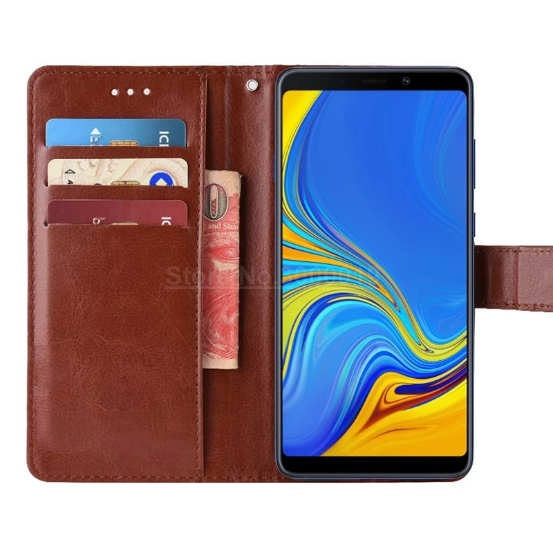 S10 Plus Case For Samsung A9 2018 Case Leather Wallet Cover For Samsung Galaxy A7 2018 A8 A6 Plus J4 J6 J8 S10 Lite Case Coque