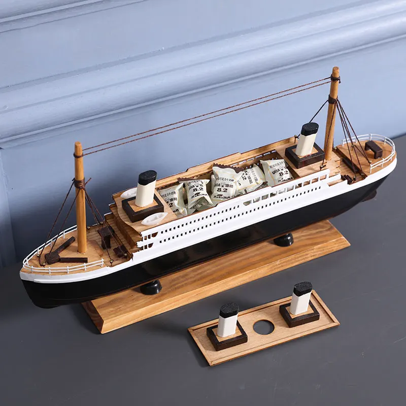 

40*21CM With Storage Function Simulation Classic Cruise Finished Titanic Ship Model Living Room Home Decoration
