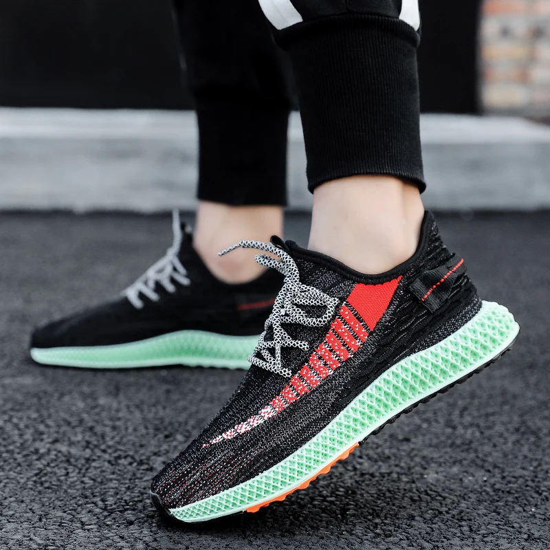 Cena 2019 gorąca sprzedaż marki buty do biegania dla mężczyzn Mesh oddychające wygodne odporne Fitness trener buty sportowe męskie tenisówki