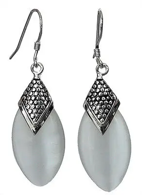 

FREE SHIPPING>>> noble 925 Silver Natural White Opals Earrings 14/5