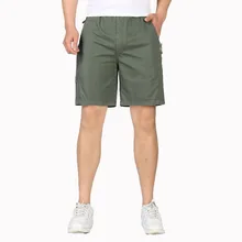 Мужские повседневные короткие летние свободные облегающие удобные хлопковые шорты больших размеров мужские эластичные шорты для отдыха с регулируемой талией мужские шорты