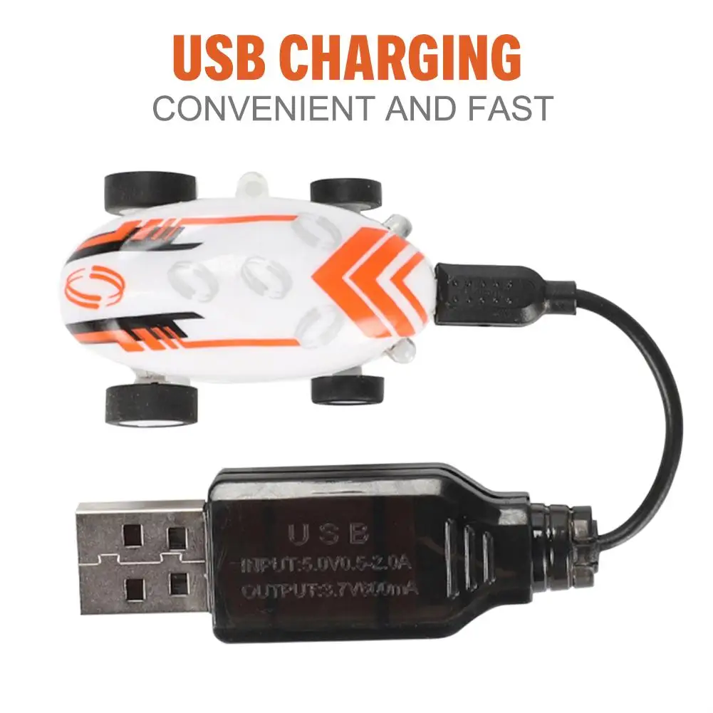 Usb зарядка мини гоночный автомобиль игрушки, светодиодные лампы игрушка Карманный Брелок автомобиль ротатор