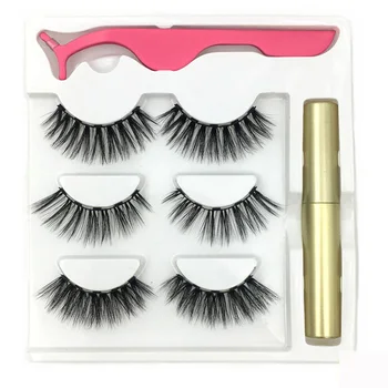 

5 Magnet Eyelash Magnetic Liquid Eyeliner& Magnetic False Eyelashes & Tweezer Set Waterproof Long Lasting Eyelash Natural Lashes