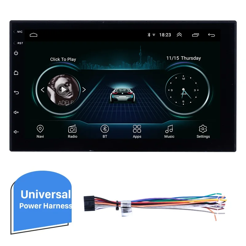 for Universal cable Seicane Android 8,1 7 дюймов двойной Din универсальный автомобильный Радио gps мультимедийный блок плеер для TOYOTA Nissan Kia RAV4 Honda VW hyundai - Цвет: for Universal cable